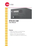 Предварительный просмотр 1 страницы CRU RTX430-3QR User Manual