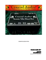 Preview for 1 page of Crucial Audio DUB-1 Operating Instructions Manual