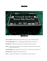 Preview for 3 page of Crucial Audio DUB-1 Operating Instructions Manual