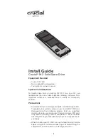 Предварительный просмотр 1 страницы Crucial M.2 SSD Install Manual