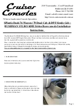 Cruiser Consoles BUSHMAN 15L ROADIE fridge Base console Installation Instructions Manual preview