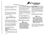 Предварительный просмотр 82 страницы Cruisers Yachts 3672 series Owner'S Manual