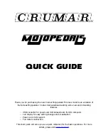 Crumar Mojopedals Quick Manuals предпросмотр