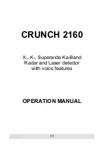 Предварительный просмотр 17 страницы Crunch 2160 Operation Manual