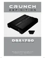 Предварительный просмотр 1 страницы Crunch Definition DSX1750 Owner'S Manual