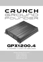 Crunch Ground Pounder GPX1200.4 User Manual предпросмотр