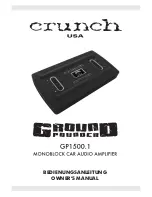 Предварительный просмотр 1 страницы Crunch GroundPounder GP1500.1 Owner'S Manual