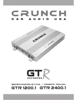 Предварительный просмотр 1 страницы Crunch GTR 1200.1 Owner'S Manual