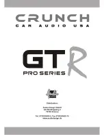 Предварительный просмотр 20 страницы Crunch GTR 1200.1 Owner'S Manual