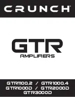 Предварительный просмотр 1 страницы Crunch GTR1000.4 Manual