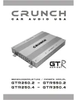 Crunch GTR250.2 Owner'S Manual предпросмотр