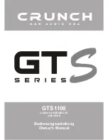 Crunch GTS1100 Owner'S Manual предпросмотр