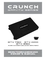 Предварительный просмотр 1 страницы Crunch GTX 1000 Owner'S Manual