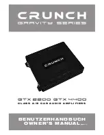 Crunch GTX 2200 Owner'S Manual предпросмотр