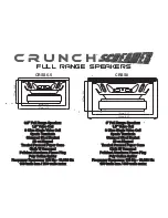 Предварительный просмотр 1 страницы Crunch Screamer CRSS6.5 Instruction Manual