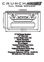 Crunch Screamer CRSS8.4 Instruction Manual preview