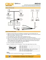 Предварительный просмотр 2 страницы Crux A/V Series Quick Start Manual