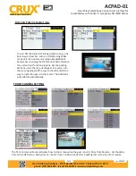 Preview for 8 page of Crux ACPAD-01 Manual