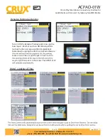 Preview for 10 page of Crux ACPAD-01W Manual