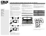 Preview for 1 page of Crux BEEBG-25 Installation Manual