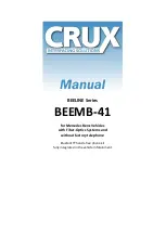 Crux BEELINE Series Manual preview