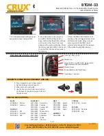 Preview for 2 page of Crux BTGM-33 Installation Instructions