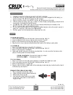 Предварительный просмотр 2 страницы Crux BTS-TY2 Manual