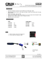 Предварительный просмотр 1 страницы Crux BTS-VW1 Quick Start Manual