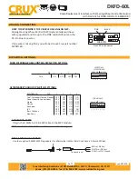 Preview for 3 page of Crux DKFD-60L Manual