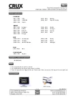 Preview for 1 page of Crux MG-3 Manual