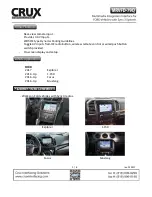 Crux MRVFD-79Q Quick Start Manual preview