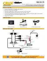 Preview for 1 page of Crux RVCCH-75 Manual