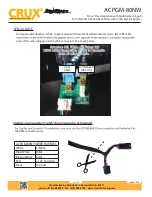 Preview for 4 page of Crux Sightline ACPGM-80NW Manual