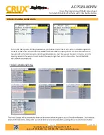 Preview for 10 page of Crux Sightline ACPGM-80NW Manual