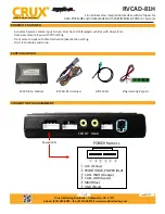 Crux Sightline RVCAD-81H Quick Start Manual предпросмотр