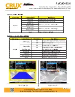 Preview for 5 page of Crux Sightline RVCAD-81H Quick Start Manual