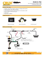 Crux Sightline RVCCH-75C Quick Start Manual предпросмотр