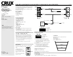 Crux Sightline RVCCH-75E Quick Start Manual preview