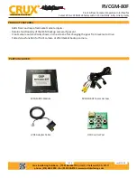 Crux Sightline RVCGM-80F Quick Start Manual preview