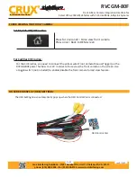 Preview for 6 page of Crux Sightline RVCGM-80F Quick Start Manual