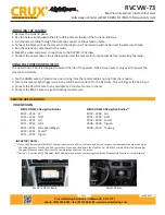 Preview for 3 page of Crux Sightline RVCVW-73 Quick Start Manual