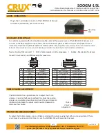 Preview for 2 page of Crux SOOGM-19L Manual