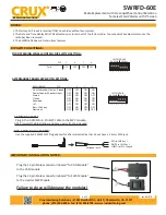 Предварительный просмотр 2 страницы Crux SWRFD-60E Manual