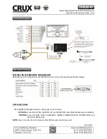 Preview for 2 page of Crux SWRGM-49 Manual