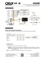 Preview for 2 page of Crux SWRGM-51 Manual