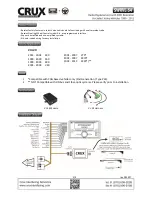 Preview for 1 page of Crux SWRVL-54 Manual