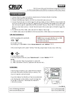 Preview for 2 page of Crux WVI-X Quick Start Manual