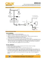 Preview for 2 page of Crux WVICH-03 Manual