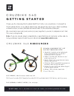 Предварительный просмотр 1 страницы CRUZBIKE S40 Getting Started