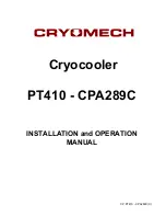 Preview for 1 page of Cryomech CPA289C Installation And Operation Manual